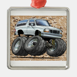 92-96 White Bronco Metalen Ornament