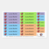 92 DIY Stifteaufkleber blau grün - Marienkäfer Rechthoekige Sticker (Voorkant)