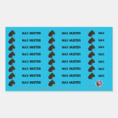 92 DIY Stifteaufkleber blau - Schwarzer Panther   Rechthoekige Sticker (Voorkant)