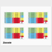 92 DIY Stifteaufkleber Fußball bunt Rechthoekige Sticker (Vel)