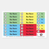92 DIY Stifteaufkleber Fußball bunt Rechthoekige Sticker (Voorkant)