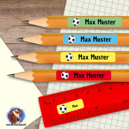 92 DIY Stifteaufkleber Fußball bunt Rechthoekige Sticker