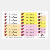 92 DIY Stifteaufkleber gelb rosa - Marienkäfer Rechthoekige Sticker (Voorkant)