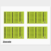 92 DIY Stifteaufkleber grün - Schwarzer Panther   Rechthoekige Sticker (Vel)