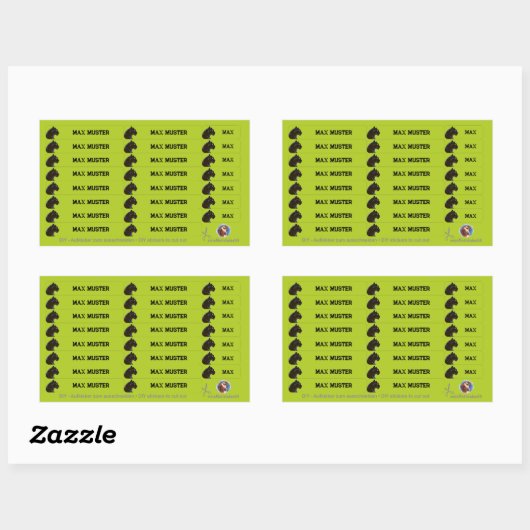 92 DIY Stifteaufkleber grün - Schwarzer Panther Rechthoekige Sticker (Vel)