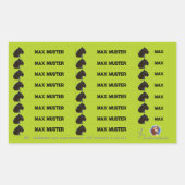 92 DIY Stifteaufkleber grün - Schwarzer Panther   Rechthoekige Sticker (Voorkant)