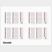 92 DIY Stifteaufkleber weiß - Marienkäfer Rechthoekige Sticker (Vel)