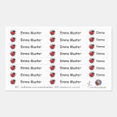 92 DIY Stifteaufkleber weiß - Marienkäfer Rechthoekige Sticker (Voorkant)
