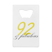 92 & Fabulous Creditkaart Flessenopener (Achterkant)