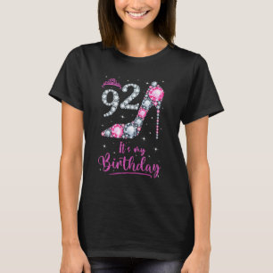 92 Het is mijn verjaardag roze hoge hak 92e verjaa T-shirt