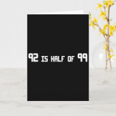 92 Is Half Of 99 Grappige Rune  Kaart (Gele Bloem)