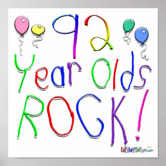 92 jaar oud-rots! poster