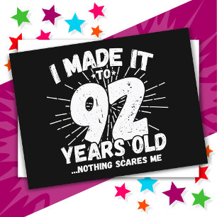 92 Jaar Oude Sarcastische Meme Grappige 92e Verjaa Briefkaart