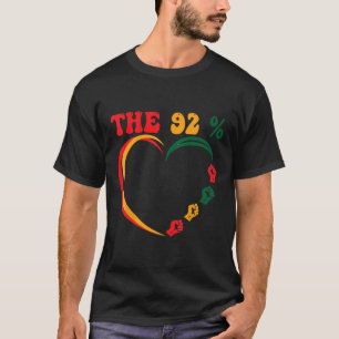 92 procent 92% Zwarte vrouw stemt verkiezingsontwe T-shirt