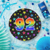 92e evenement: Vet, Fun, kleurrijke regenboog 92 Papieren Bordje (Feest)