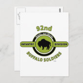 92E INFANTRY DIVISION "BUFFALO SOLDIERS" BRIEFKAART (Voorkant / Achterkant)