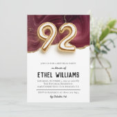 92e uitnodiging van de Birthday Party (Staand voorkant)