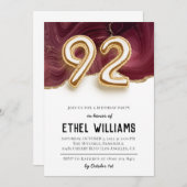 92e uitnodiging van de Birthday Party (Voorkant / Achterkant)