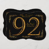 92e verjaardag, 92e verjaardag, geweldige Gatsby,  Kaart (Voorkant / Achterkant)