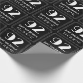 92e verjaardag - Art Deco Geïnspireerde look "92", Cadeaupapier (Hoek)