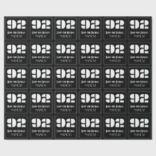 92e verjaardag: Art Deco Geïnspireerde look "92" e Cadeaupapier