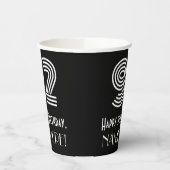 92e verjaardag — Art Deco Geïnspireerde look "92"  Papieren Bekers (Links)