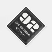 92e verjaardag: Art Deco Geïnspireerde look "92" + Servet (Hoek)