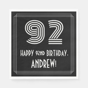 92e verjaardag: Art Deco Geïnspireerde look "92" + Servet