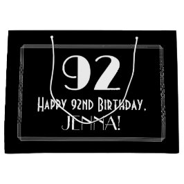 92e verjaardag: Art Deco Geïnspireerde stijl "92", Groot Cadeauzakje