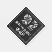 92e Verjaardag: Art Deco geïnspireerde uitstraling Servet (Hoek)