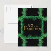 92e verjaardag  briefkaart (Voorkant / Achterkant)