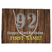 92e verjaardag: Country Western geïnspireerd uiter Groot Cadeauzakje (Achterkant)