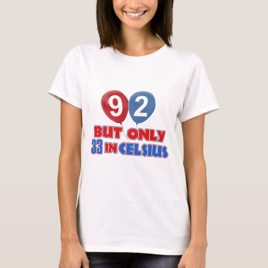 92e verjaardag design t-shirt (Voorkant)