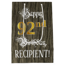 92e verjaardag: Faux Gold look & Faux Wood Pattern