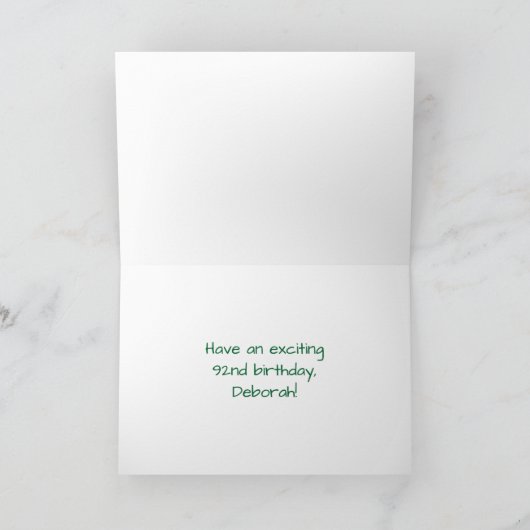 92e verjaardag: Fun, kleurrijk gevuurwerk Kaart (Binnen)