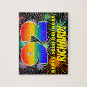 92e verjaardag: Fun, kleurrijk gevuurwerk Legpuzzel (Verticaal)