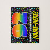 92e verjaardag - Fun, kleurrijk Star Field Pattern Legpuzzel (Verticaal)