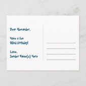 92e verjaardag - Leuk vuurwerkpatroon + Regenboog  Briefkaart (Achterkant)