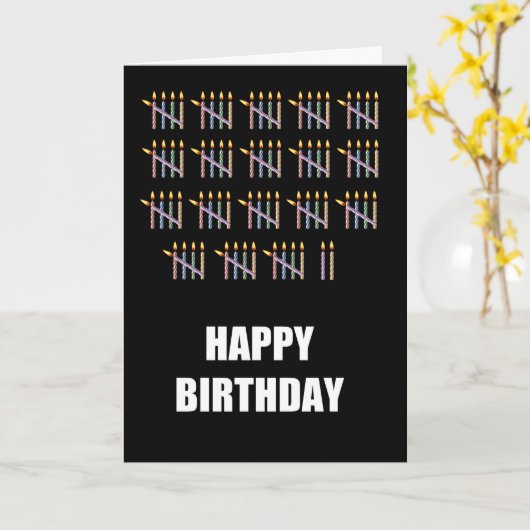 92e verjaardag met kaarsen kaart (Gele Bloem)