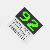 92e verjaardag - nerdy / geeky stijl "92" & naam servet (Hoek)