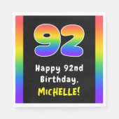 92e verjaardag: Regenboogspectrum # 92, Aangepaste Servet (Voorkant)