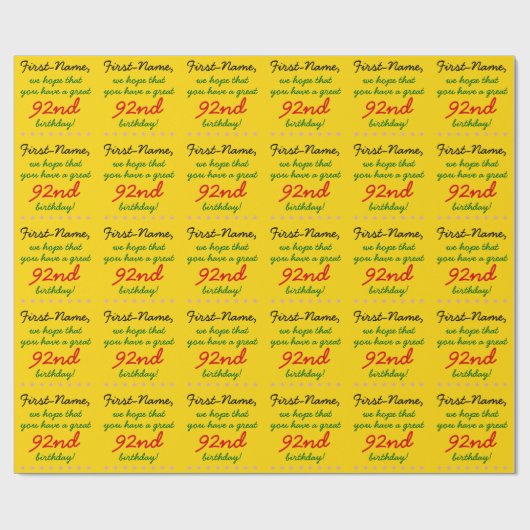  92e Verjaardag Verpakking Papier (Vlak)