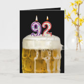 92e verjaardag zwarte bier kaart (Gele Bloem)