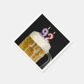 92e verjaardag zwarte bier servet (Hoek)