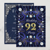92e verjaardagsfeestje met juwelenmassa's kaart (Voorkant / Achterkant)