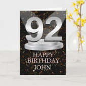 92nd Birthday Spotlights Voeg een naam toe Kaart (Gele Bloem)