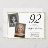 92ste aangepaste foto wit en goud kaart (Voorkant)
