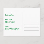 92ste verjaardag: Fun Stars Pattern, Rainbow 92, N Briefkaart (Achterkant)