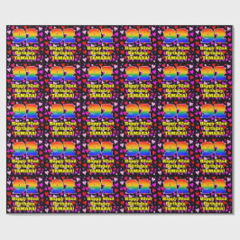92ste verjaardag: Loving Hearts-patroon, Regenboog Cadeaupapier
