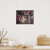 930 The Concert, Tapestry from Arras, 1420 Poster (Keuken)